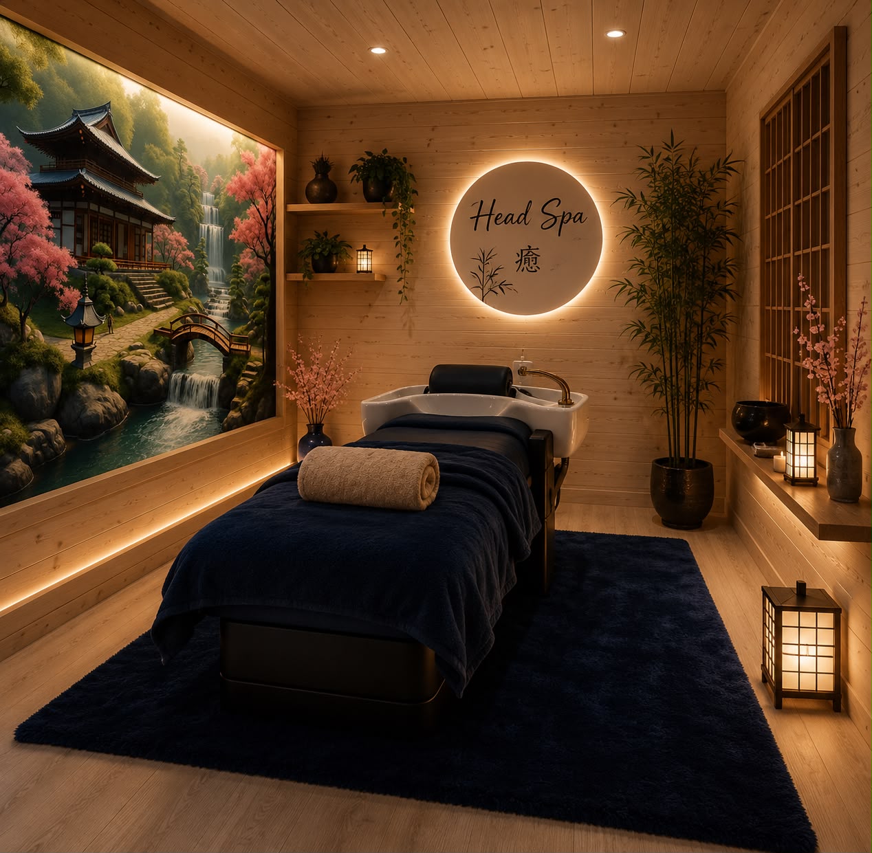 Massage du cuir chevelu, rituel japonais